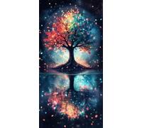 5D Diamond Painting Coloré Diamond Painting Adulte Fleur Canevas Kit Complet Adulte DIY Mosaique Strass Point de Croix Kit Broderie Peinture Diamant, pour Deco Chambre Decoration Noel 20x40cm J - 79