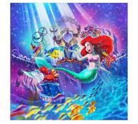 5D Diamond Painting Complet Broderie par Numéros, La petite Sirène Disney Bricolage Peinture de Diamant DIY Diamant Painting