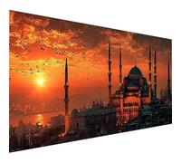5D Diamond Painting Coucher De Soleil, Diamond Painting Enfant Architecture, Broderie Diamant Cristal Art Kits, DIY Peinture Diamant, 5D Loisirs Créatifs Point de Croix, Deco Maison, 160x70cm 6-1692