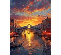 5D Diamond Painting Coucher De Soleil Peinture Numero Adulte, Diamond Painting Adulte RivièRe, DIY Loisirs Créatifs Adultes Kit, Strass Kit Point de Croix, Noel Decoration Cadeau 70x95cm zyf-4394