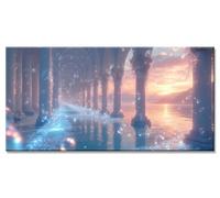 5D Diamond Painting Coucher soleil Diamant Painting Adulte Enfant Accessoires Inclus Rêve Loisirs Créatifs Broderie Diamant kit Peinture Adulte, Difficile Grand Format DIY Strass Point 55x110cm y-6221