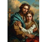 5D Diamond Painting Couple Peinture Numero Adulte, Diamond Painting Adulte Romantique, DIY Loisirs Créatifs Adultes Kit Broderie, Strass Kit Point de Croix, Noel Decoration Cadeau 50x65cm R-3810