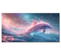 5D Diamond Painting Dauphin Diamant Painting Adulte Enfant Accessoires Inclus Rêve Loisirs Créatifs Broderie Diamant kit Peinture Adulte xxl, Difficile Grand Format DIY Strass Point 30x60cm y-3642