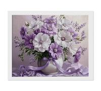 5D Diamond Painting, DIY Bouquet Bouteille Diamant Painting Complet, Ronde Diamond, Art du Diamant Peinture Strass Point de Croix Painting pour Adultes Enfant Débutants, Murale Décor 30x40 cm A-486