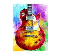 5D Diamond Painting Enfant Débutants - instruments de musique Broderie Diamant Kit Complet, Guitare Peinture DIY pour Loisirs Créatifs, Tableau Diamant Décoration Intérieure Maison 30x40 cm KSWF776