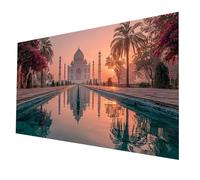 5D Diamond Painting Enfant Taj Mahal, Peinture Diamant Coucher de soleil Diamond Painting Adulte Débutants DIY Broderie Diamant Kit Complet, Crystal Artisanat Dessin, Cadeau Femme 120x60 cm model-6998