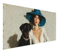 5D Diamond Painting Femme, Diamond Painting Enfant Chien, Broderie Diamant Cristal Art Kits, DIY Peinture Diamant, 5D Loisirs Créatifs Point de Croix, Decoration Maison, Cadeau Femme, 70x40cm 7-6167