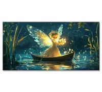 5D Diamond Painting Fille Diamant Painting Adulte Enfant Accessoires Inclus Elfe Loisirs Créatifs Broderie Diamant kit Complet Peinture Adulte, Difficile Grand Format DIY Strass Point 35x70cm y-2187