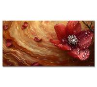 5D Diamond Painting Fleur Diamant Painting Adulte Enfant Accessoires Inclus Abstrait Loisirs Créatifs Broderie Diamant kit Peinture Adulte xxl, Difficile Grand Format DIY Strass Point 35x70cm y-3409