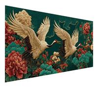 5D Diamond Painting Fleur, Diamond Painting Enfant Oiseau, Broderie Diamant Cristal Art Kits, DIY Peinture Diamant, 5D Loisirs Créatifs Point de Croix, Decoration Maison, Cadeau Femme 200x100cm A-1816