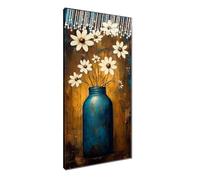 5D Diamond Painting Fleur Peinture Diamant Painting, DIY Marguerite Broderie Diamant Kit Complet, Diamond Art Point de Croix Bricolage Loisirs Créatifs Adultes pour Decoration Murale 80x220 cm T3-1292