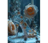 5D Diamond Painting Fleurs Diamond Painting Adulte Pantoufles En Cristal, Loisirs Créatifs Adultes, Débutant Cristal Art Set, Kit Diamant Art Strass Point de Croix Peinture, Decoration Murale -TL77HP