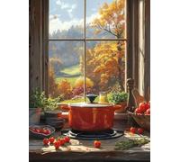 5D Diamond Painting ForêT Peinture Numero Adulte, Diamond Painting Adulte Nourriture, DIY Loisirs Créatifs Adultes Kit Broderie, Strass Kit Point de Croix, Noel Decoration Cadeau 40x50cm 9-9327