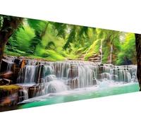 5D Diamond Painting Grande 60x30cm Paysage Art Diamant, Paysage de cascade Art Diamant Kit pour Adulte Enfants Complet, DIY Diamant Strass Point de Croix Cristal Painting Murale Décoration D-364