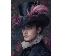5D Diamond Painting Homme Broderie Diamant Painting Plume Peinture Diamant Adulte, Cristal Art Débutant Kit Broderie Mosaïque Activité Manuelle Adulte Pour Décoration Murale Maison 15x20 cm X4-1267