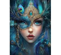 5D Diamond Painting œIl, Peinture Diamant Bleu Broderie Diamant Kit Complet, DIY Loisirs Créatifs Adultes Mosaïque Artisanat pour la Décoration Murale à la Maison, Cadeau Femme 30x40 cm 7580-92
