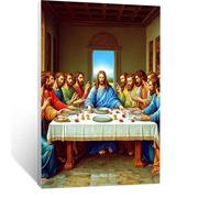 5D Diamond Painting Jésus Kits, 35 x 50 CM DIY Broderie Rond Diamond Painting Kit Complet pour Adultes, Numero D'art Diamant Strass Point de Croix Artisanat Set pour Cadeau Femme, La Cène LSJ5341