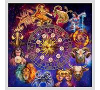 5D Diamond Painting Kit Complet Constellation,Round Drill Diamond Painting,DIY Broderie Diamand Painting Images Fantaisie,Diamant Peinture pour Adultes Art Set pour Maison Murale Décoration 50x50cm