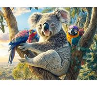 5D Diamond Painting Kit Complet, Diamond Painting Enfant Paysage Plein Foret Peinture Diamant Koala pour Débutant, Activité Manuelle Cristal Art Canevas Kit pour Décoration Murale 30x40cm Z#-402