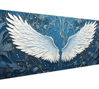 5D Diamond Painting Kit Complet Grand Format xxl, Ailes d'ange Adultes DIY Art du Diamant Peinture Kits, Square Diamond, Cristal Strass Point de Croix Painting pour Murale Décoration 90x40cm G-13
