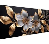 5D Diamond Painting Kit Complet Grand Format xxl, Belle fleur Adultes DIY Art du Diamant Peinture Kits, Ronde Diamond, Cristal Strass Point de Croix Painting pour Murale Décoration 120x60cm G-53