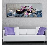 5D Diamond Painting Kit Complet,Peinture Diamant Adulte DIY Artisanat Strass Point de Croix Painting par Numéro Art pour Décoration Murale Orchidées Bougies Square Drill,40x80cm