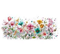 5D Diamond Painting Kit Fleurs Aquarelle Round Drill Diamant Kit de Peinture DIY pour Adultes Débutants Artisanal Diamant Art Peinture Strass Point de Croix Paintings pour Maison Décor 30x90cm Ap13056