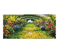 5D Diamond Painting Kit Plein Foret DIY Grande Diamant Peinture Broderie Cristal Strass Point De Croix Adulte Enfant pour La Décor Murale Cadeau Paysage du jardin de Claude Monet Round drill,30x90cm