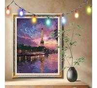 5D Diamond Painting Kit pour Adulte,DIY Bateau,Tour Eiffel Peinture Diamant Kit,Cristal Art Peinture Broderie Diamant Grand 120x160cm,Diamant Point de Croix Painting pour Décoration Intérieur 59N-2790