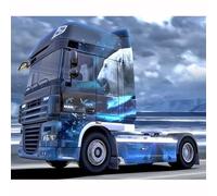 5D Diamond Painting Kits Complets,Camion bleu cool Peinture en Diamant Kits pour Adultes Enfants DIY Broderie Diamant Full Cristal Strass Point de Croix Artisanat Maison Murale Décoration 60x60cm