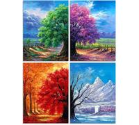 5D Diamond Painting Kits for Adults DIY Drill Diamond Art Kits 4 Seasons Wall Art for Living Room Diamonds Arts and Crafts by