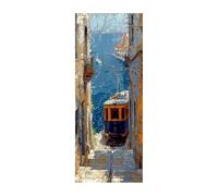 5D Diamond Painting Kits Petite ville, DIY Broderie Diamond Painting Kit Complet pour Adultes Vue sur la mer, Peinture Numero Diamant Strass Point de Croix Artisanat Set, Cadeau 100 x 250 cm ZSDH-5446