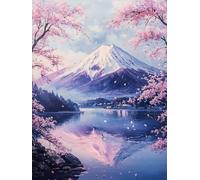 5D Diamond Painting Montagne EnneigéE Diamond Painting Adulte Kit Paysage Diy Peinture Diamant Artisanat Strass Point de Croix Debutant Kit Pour Décoration Murale Cadeaux Pour Femmes 60x80cm T458