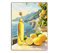 5D Diamond Painting OcéAn Diamant Painting Broderie Diamant Kit Complet, DIY Citron Diamond Painting Adulte Débutant, Cristal Débutant Art Peinture Diamant Set, Décoration Murale Maison 30X40CM Z6-937