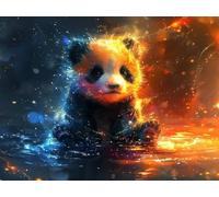 5D Diamond Painting Panda, Diamond Painting Adulte RêVe, DIY Broderie Diamant Point de Croix Kits, Peinture Diamant Activite Manuelle Adulte, Décoration Murale Maison, Cadeau Femme 40x50cm 7-8205