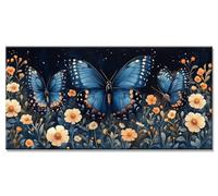 5D Diamond Painting Papillon Diamant Painting Adulte Enfant Accessoires Inclus Fleur Loisirs Créatifs Broderie Diamant kit Peinture Adulte xxl Difficile Grand Format DIY Strass Point 55x110cm y-6299