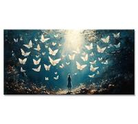5D Diamond Painting Papillon Diamant Painting Adulte Enfant Accessoires Inclus Rêve Loisirs Créatifs Broderie Diamant kit Peinture Adulte xxl, Difficile Grand Format DIY Strass Point 55x110cm y-6455