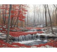 5D Diamond Painting Paysage, Automne Diamond Painting 90x120cm, Broderie Diamant Kit Complet, DIY Diamant Strass Point de Croix Crista Mosaique Kit pour Decoration Maison Chambre Murale, Model606