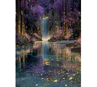 5D Diamond Painting Paysage Diamond Painting Adulte Abstrait, Loisirs Créatifs Adultes, Débutant Cristal Art Set, Kit Diamant Art Strass Point de Croix Peinture, Tableau Decoration Murale -TL36CY