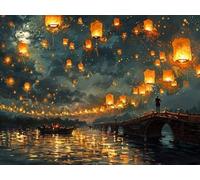 5D Diamond Painting Paysage, Diamond Painting Adulte RivièRe, DIY Broderie Diamant Point de Croix Kits, Peinture Diamant Activite Manuelle Adulte, Décoration Murale Maison, Cadeau Femme 20x30cm K-1313