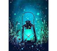 5D Diamond Painting Paysage fluorescent,Peinture Diamant Kit pour Adulte Débutant Complet,DIY Broderie Diamant Painting Artisanat Strass Point de Croix Painting Décoration Murale Rond,20x50 cm