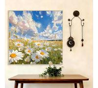 5D Diamond Painting Paysage, Peinture Diamant Adulte Marguerite Broderie Diamant Kit Complet, DIY Full Drill Artisanat Cristal Painting Kit pour Débutant, Décoration Murale, Cadeau 45x45cm G8-168