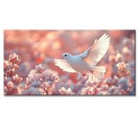 5D Diamond Painting Pigeon Diamant Painting Adulte Enfant Accessoires Inclus Oiseau Loisirs Créatifs Broderie Diamant kit Peinture Adulte xxl, Difficile Grand Format DIY Strass Point 55x110cm y-6143