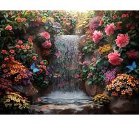 5D Diamond Painting RivièRe, Diamond Painting Adulte Fleur, DIY Broderie Diamant Point de Croix Kits, Peinture Diamant Activite Manuelle Adulte, Décoration Murale Maison, Cadeau Femme 50x65cm 3-3084