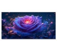 5D Diamond Painting Rose Diamant Painting Adulte Enfant Accessoires Inclus Fleur Loisirs Créatifs Broderie Diamant kit Complet Peinture Adulte, Difficile Grand Format DIY Strass Point 55x110cm y-6065