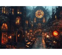 5D Diamond Painting Ruelles De Rue, Kit Peinture Diamant Adulte, Paysage Diamond Painting Broderie Complet Art du Diamant Point De Croix Cristal Kit, Cadeau Femme Débutants Maison Decor 35x45cm T0U688