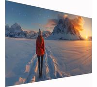 5D Diamond Painting Scène neige,Peinture Diamant Adulte femme 5D Diamond Painting Kit Complet pour Débutant,Peinture Diamant Artisanat Point Croix Kit pour Décoration Maison,Cadeau,100x200cm Z1-697