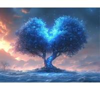 5D Diamond Painting Set, Arbre D'Amour, DIY Tout Diamant Broderie Art, Artisanat de Pierres Précieuses, Toile HD Etanche, Décoration Murale à la Maison, Cadeau Pour Les Filles 100x140cm YY5N-5