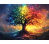 5D Diamond Painting Set, Arbres ColoréS, DIY Tout Diamant Broderie Art, Artisanat de Pierres Précieuses, Toile HD Etanche, Décoration Murale à la Maison, Cadeau Pour Les Filles 20x30cm YY5N-55