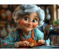 5D Diamond Painting Set, Bienveillant Vieil Homme, DIY Tout Diamant Broderie Art, Artisanat de Pierres Précieuses, Décoration Murale à la Maison, Cadeau Pour Les Filles 40x50cm YY5N-74